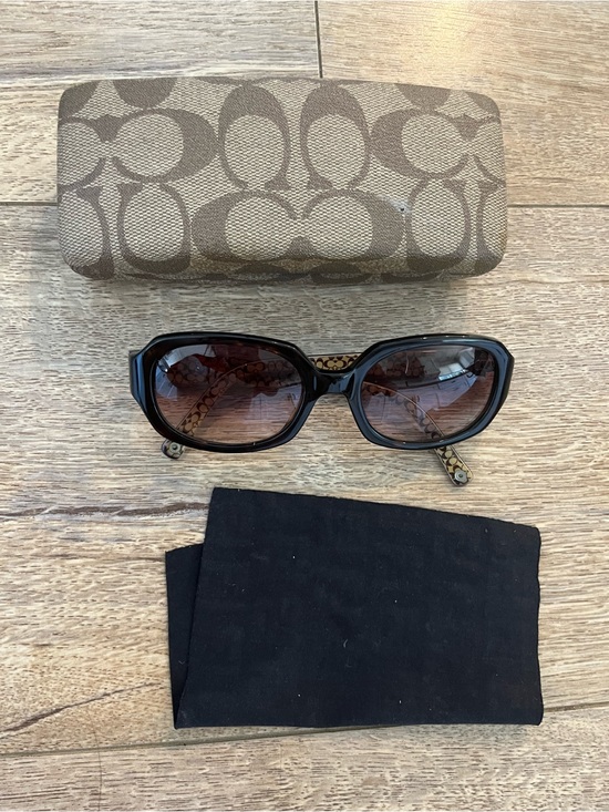 Coach Accessories - Coach Women's Brown Gradient Lens Sunglasses with Signature Temple Detail